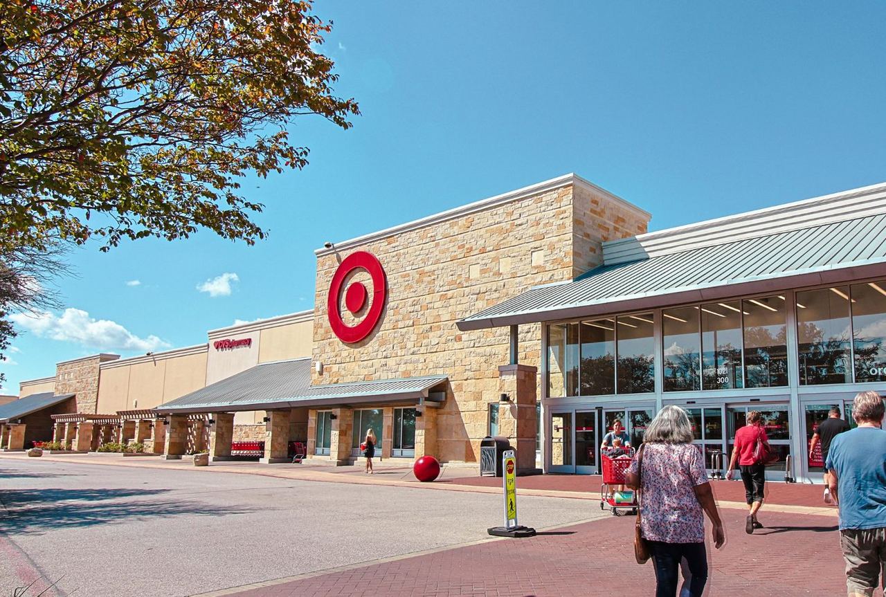 Wolf Ranch retail center exterior anchored by a Target store, with a CVS Pharmacy visible in the background
